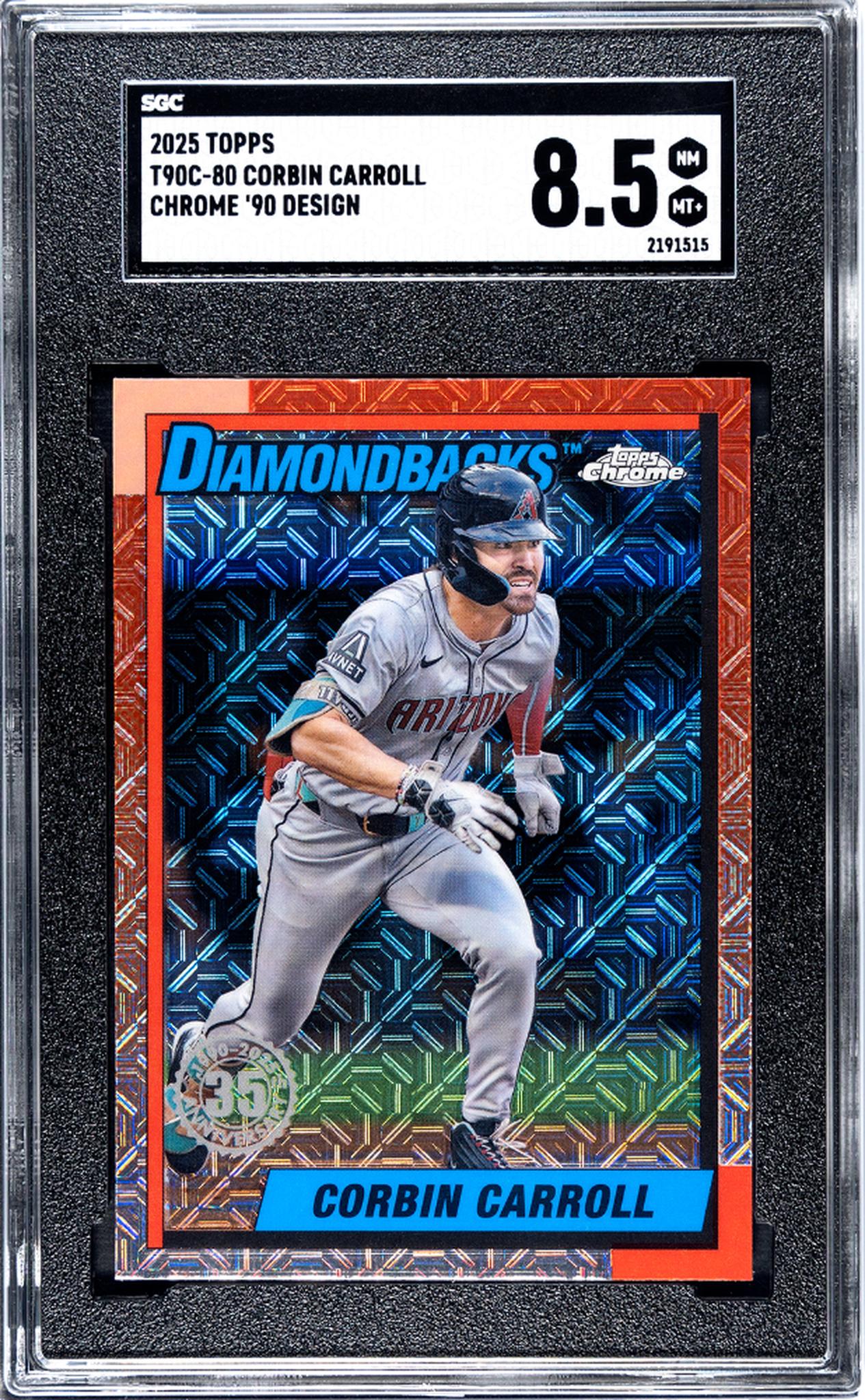 2025 Topps Chrome '90 Design Corbin Carroll #T90C-80 SGC 8.5