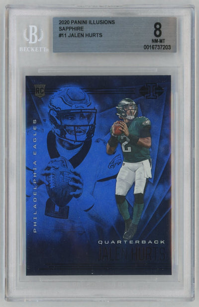 2020 Panini Illusions Sapphire Jalen Hurts #11 BGS 8