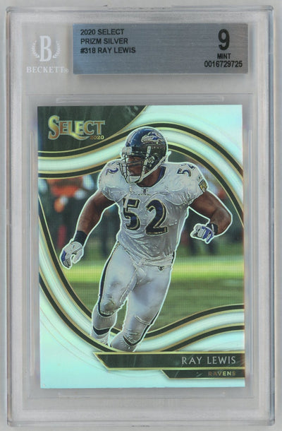 2020 Panini Select Prizm Silver Ray Lewis #318 BGS 9