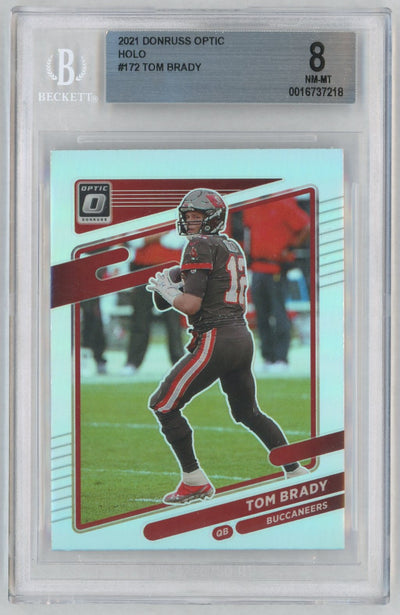 2021 Donruss Optic Holo Tom Brady #172 BGS 8