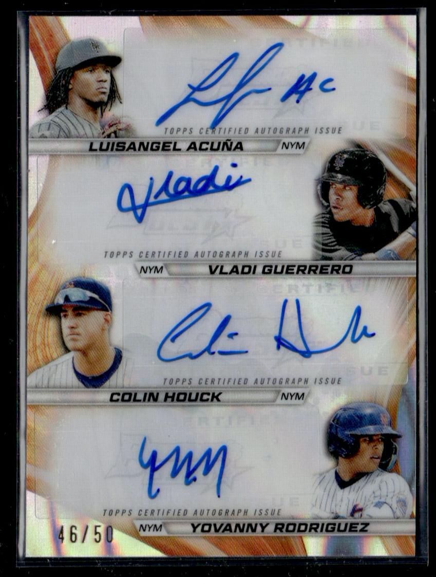 2024 Topps Bowman Quad Luisangel Acuna #QA-AGHR Auto /50
