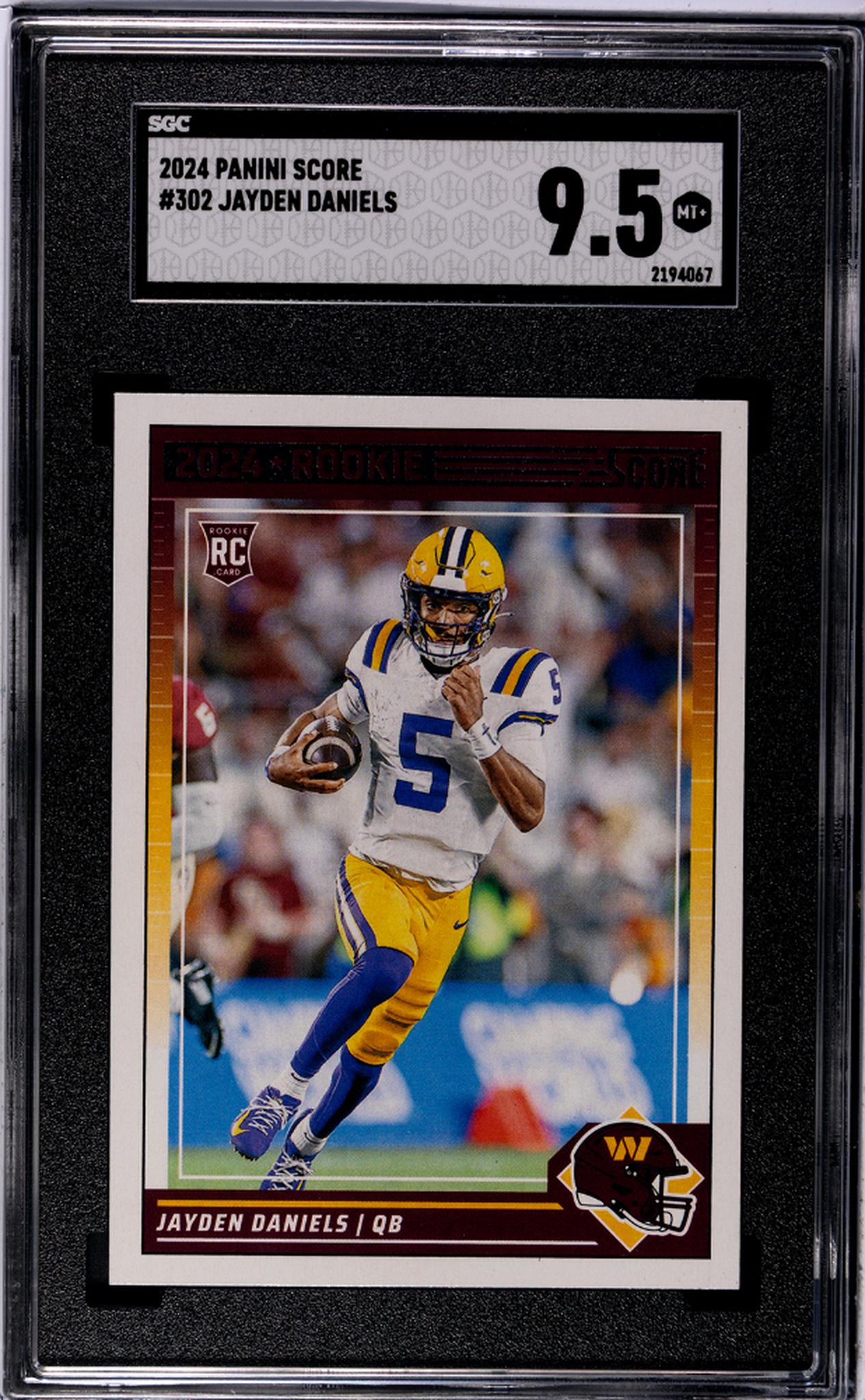 2024 Panini Score #302 Jayden Daniels SGC 9.5