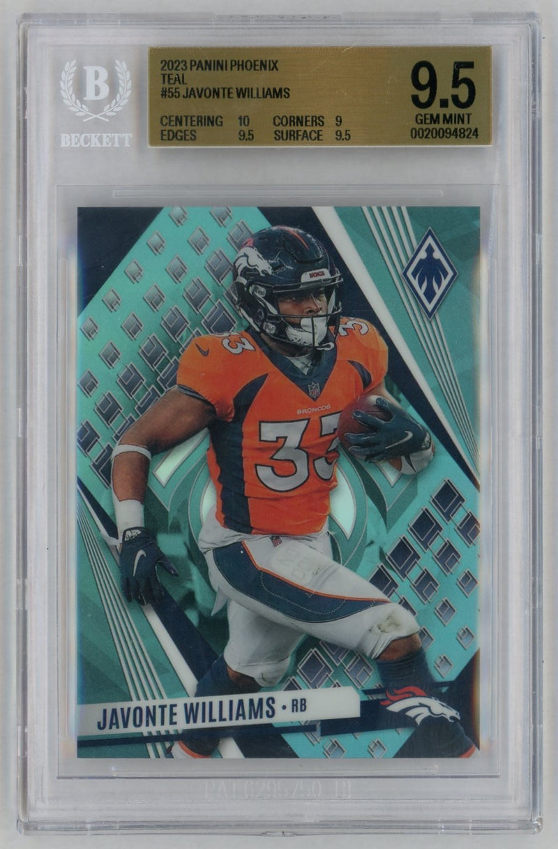 2023 Panini Phoenix Teal Javonte Williams #55 /125 BGS 9.5