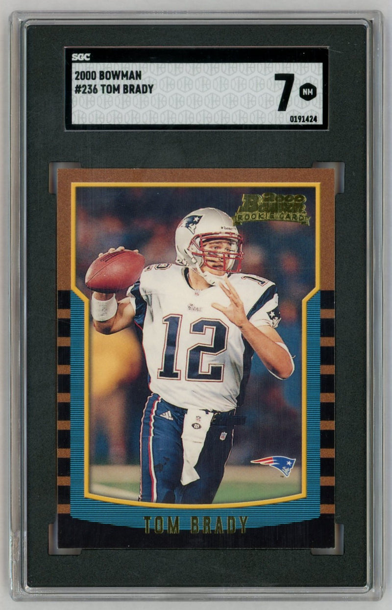 2000 Bowman Tom Brady #236 Rookie RC SGC 7