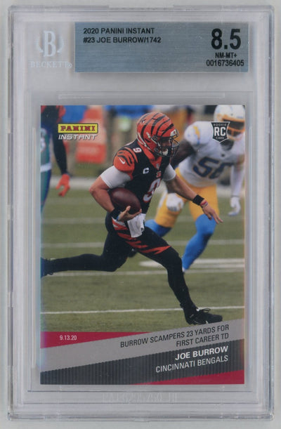 2020 Panini Instant NFL Joe Burrow #23 /1742 BGS 8.5