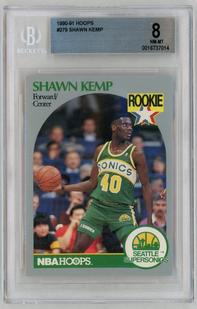 1990 Hoops Shawn Kemp #279 BGS 8