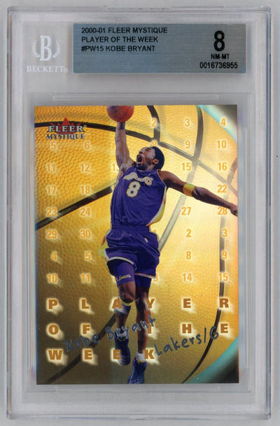 2000 Fleer Mystique Player of the Week Kobe Bryant #PW15 /15 BGS 8