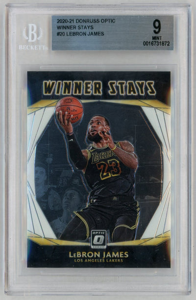 2020 Panini Donruss Optic Winner Stays LeBron James #20 BGS 9