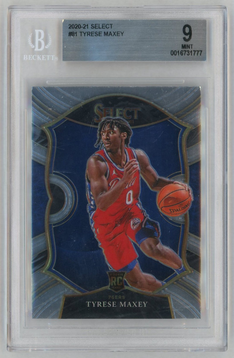 2020 Panini Select Concourse Tyrese Maxey #81 BGS 9