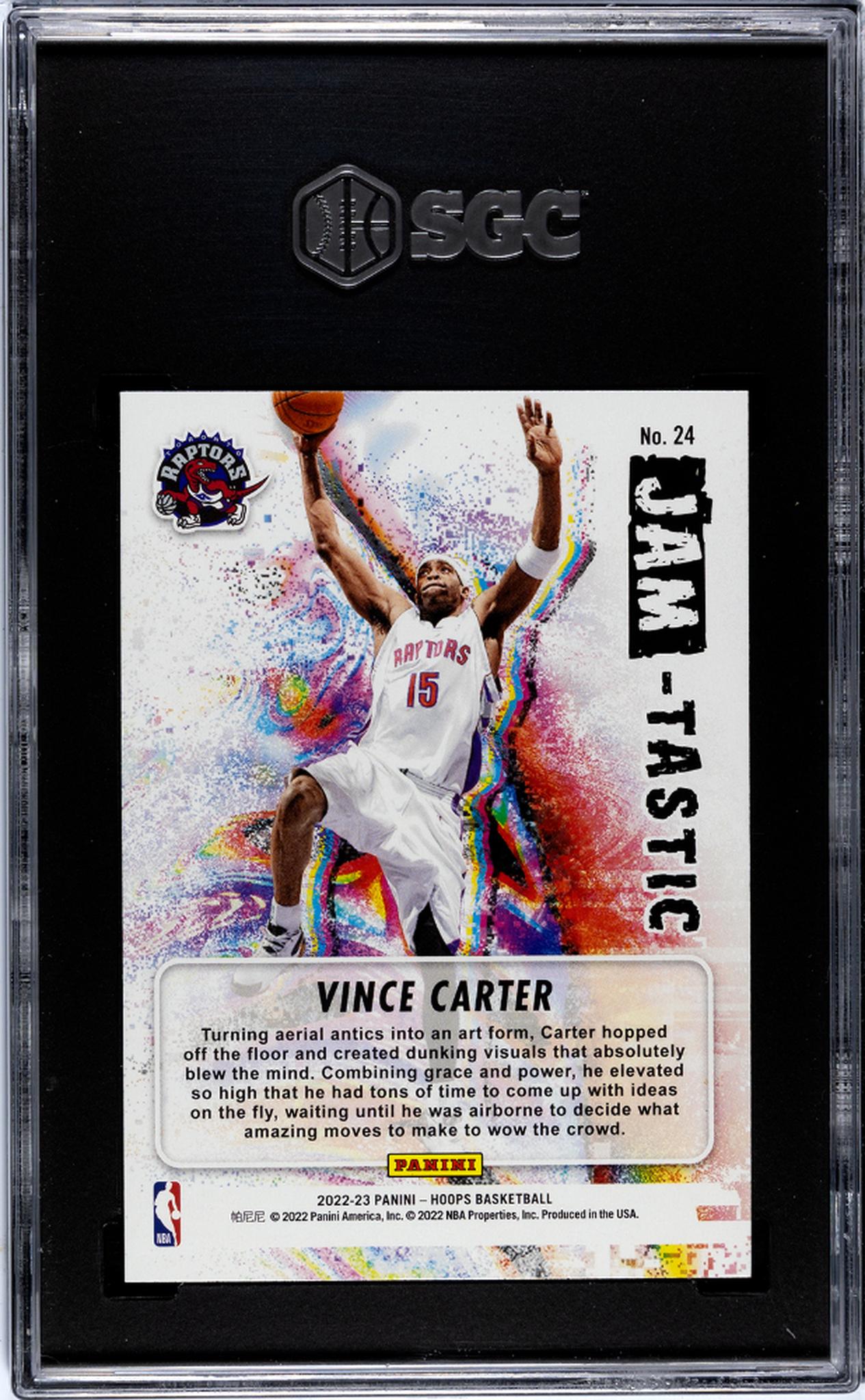 2022-23 Panini Hoops Jam-Tastic Vince Carter #24 SGC 10