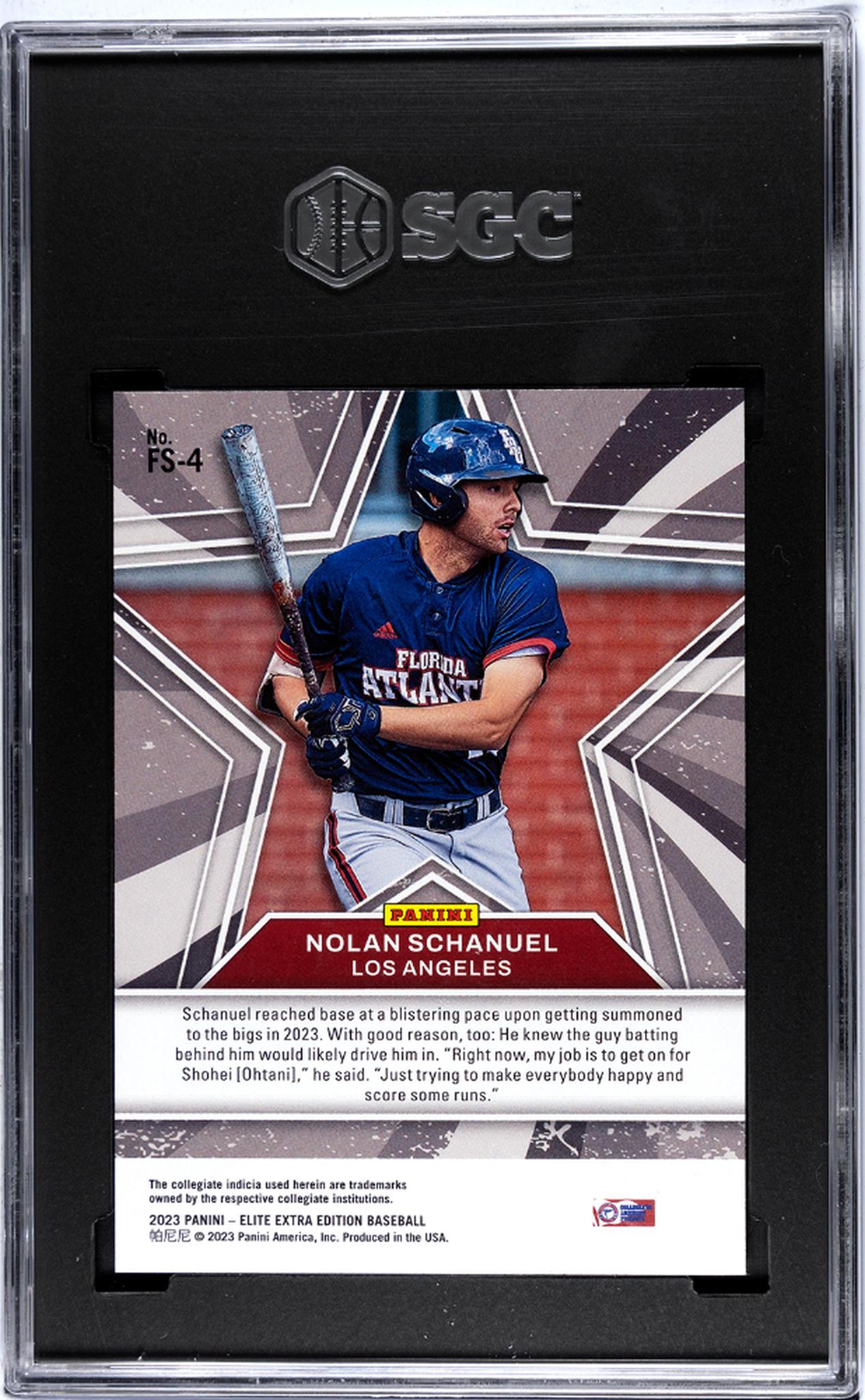 2023 Panini Elite Extra Edition #FS-4 Nolan Schanuel  SGC 10