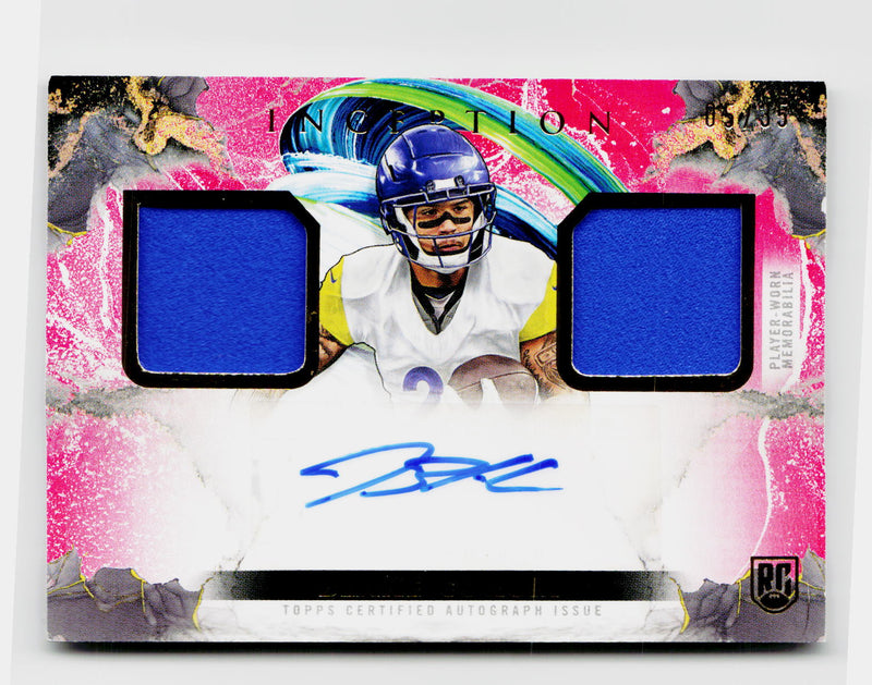 2024 Topps Inception Blake Corum #FFRA-BC Franchise Foundation Rookie RC Auto Dual Patch Pink /35 #85