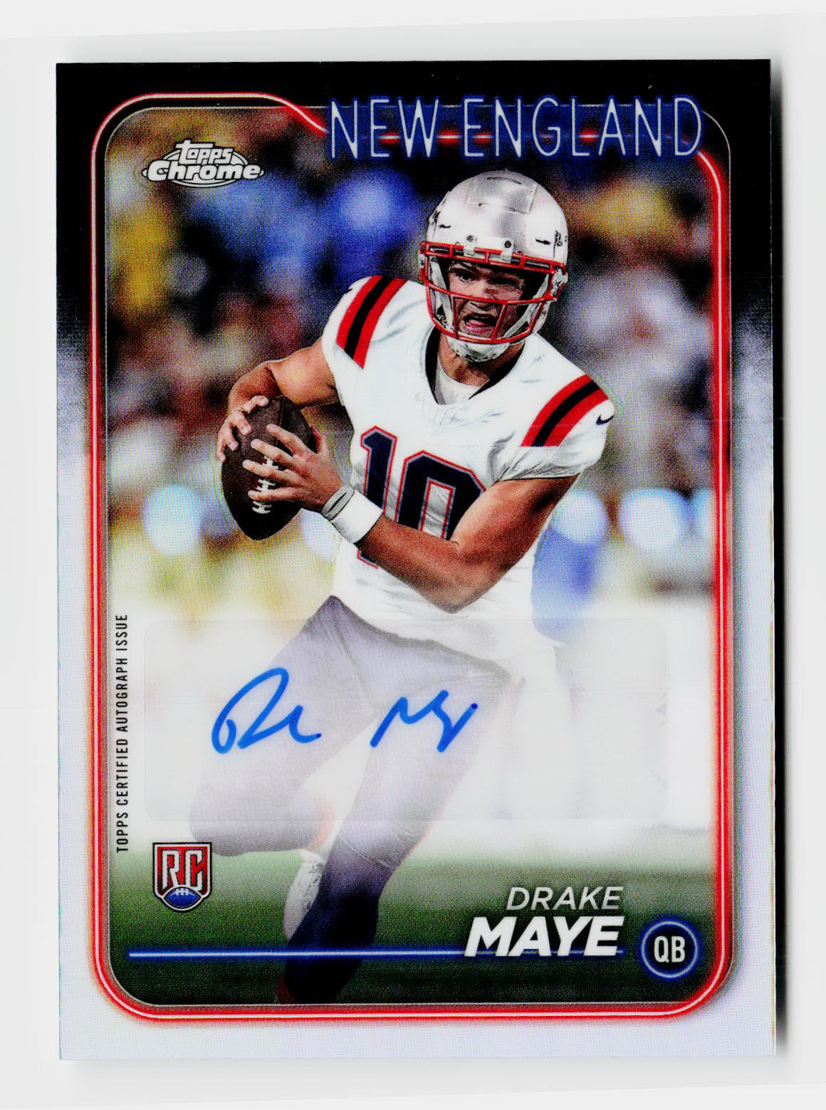 2024 Topps Chrome Drake Maye #RA-DMA Rookie RC Auto