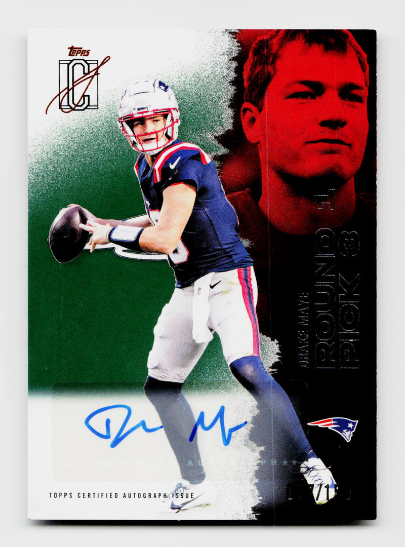 2025 Topps Signature Class Drake Maye #38 Green Auto /150