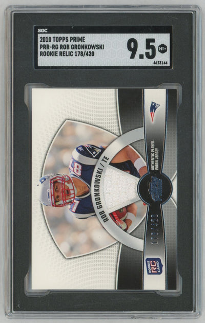 2010 Topps Prime Rob Gronkowski #PRR-RG Rookie Relic Player-Worn Patch RC /420 SGC 9.5