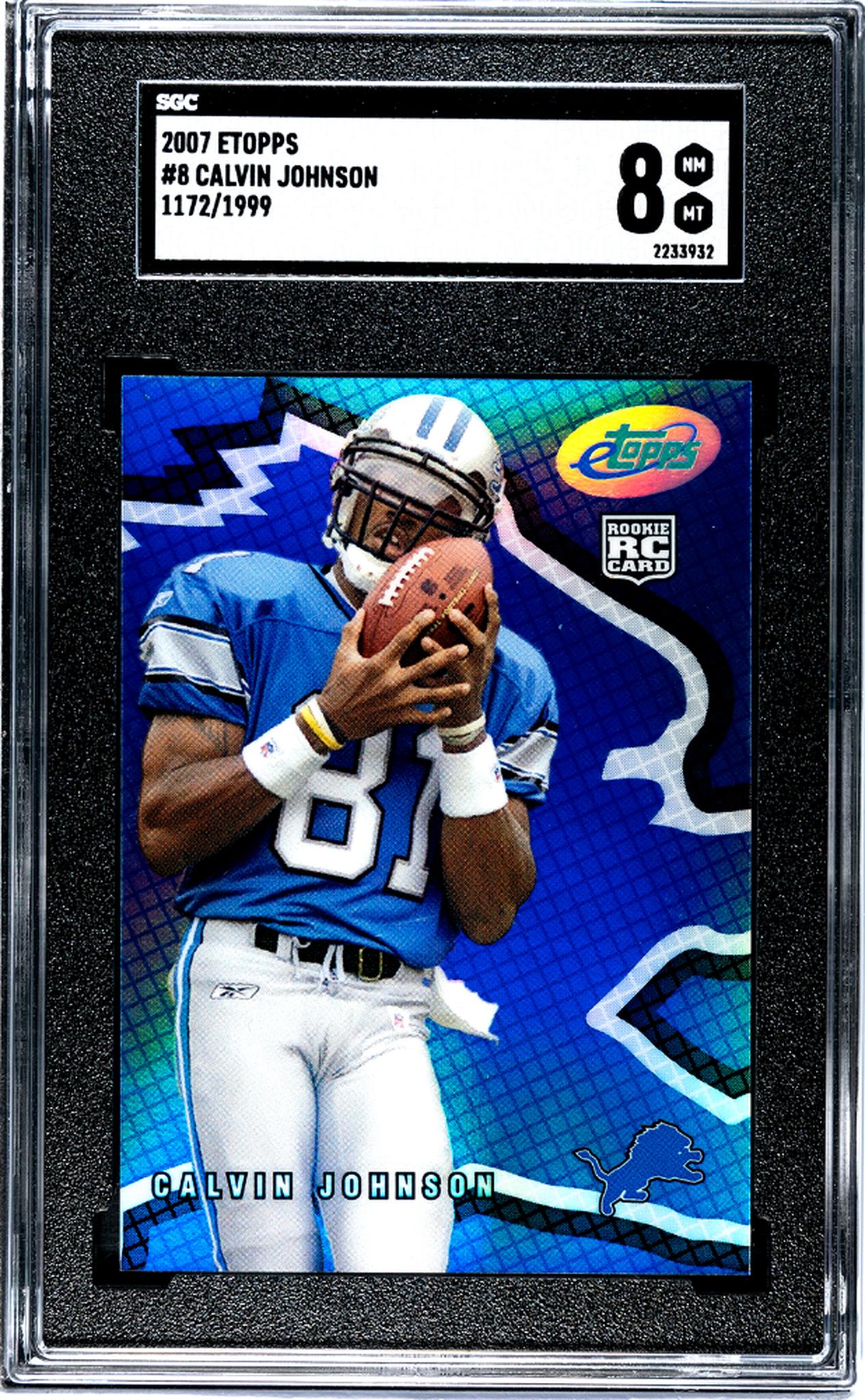 2007 eTopps #8 Calvin Johnson /1999 SGC 8