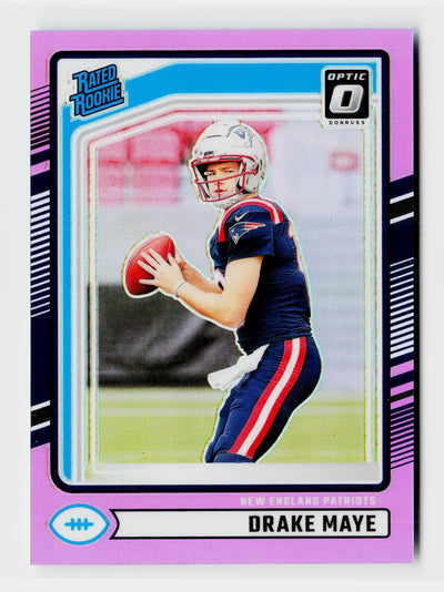 2024 Panini Donruss Optic Drake Maye #379 Rated Rookie RC Pink