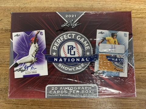 2021 Leaf Perfect Game National Showcase Baseball Hobby Box