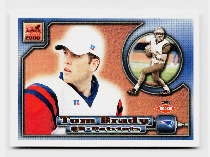 2000 Pacific Aurora Football Tom Brady Rookie RC #84