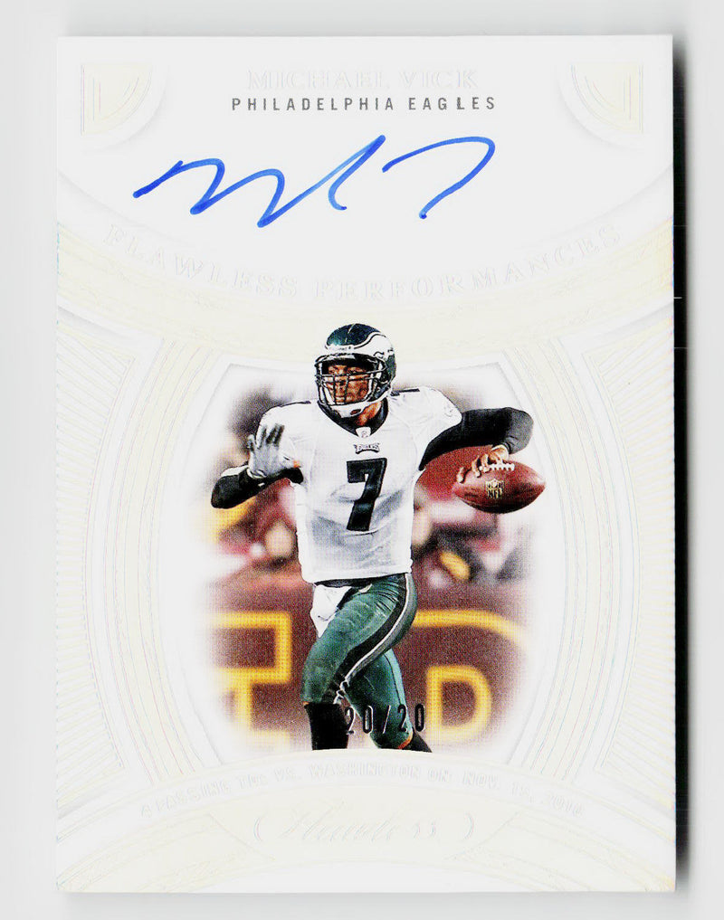 2025 Panini Flawless Michael Vick #FP-MVK Flawless Performances Auto Silver /20