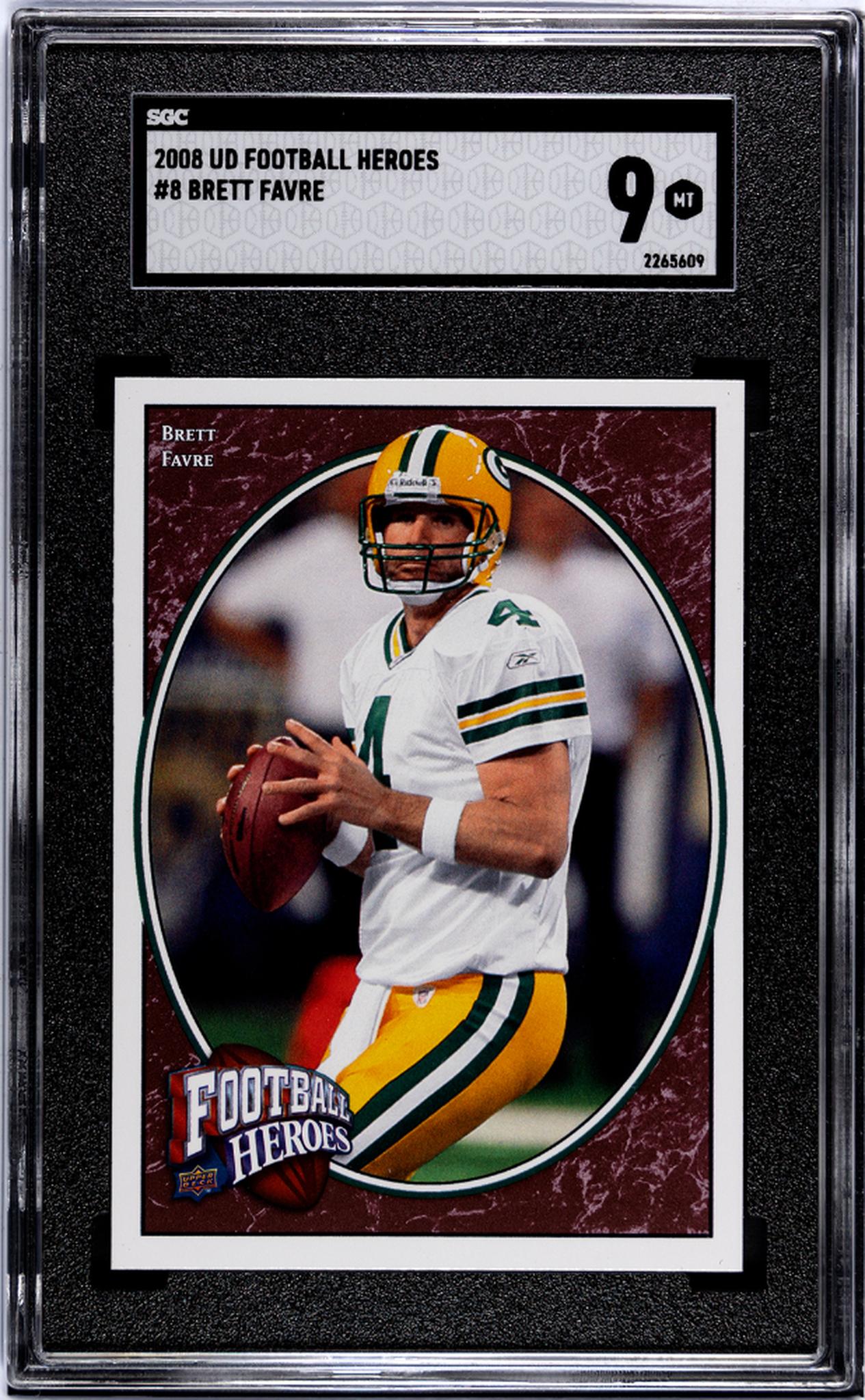 2008 Upper Deck Football Heroes Brett Favre #8 SGC 9