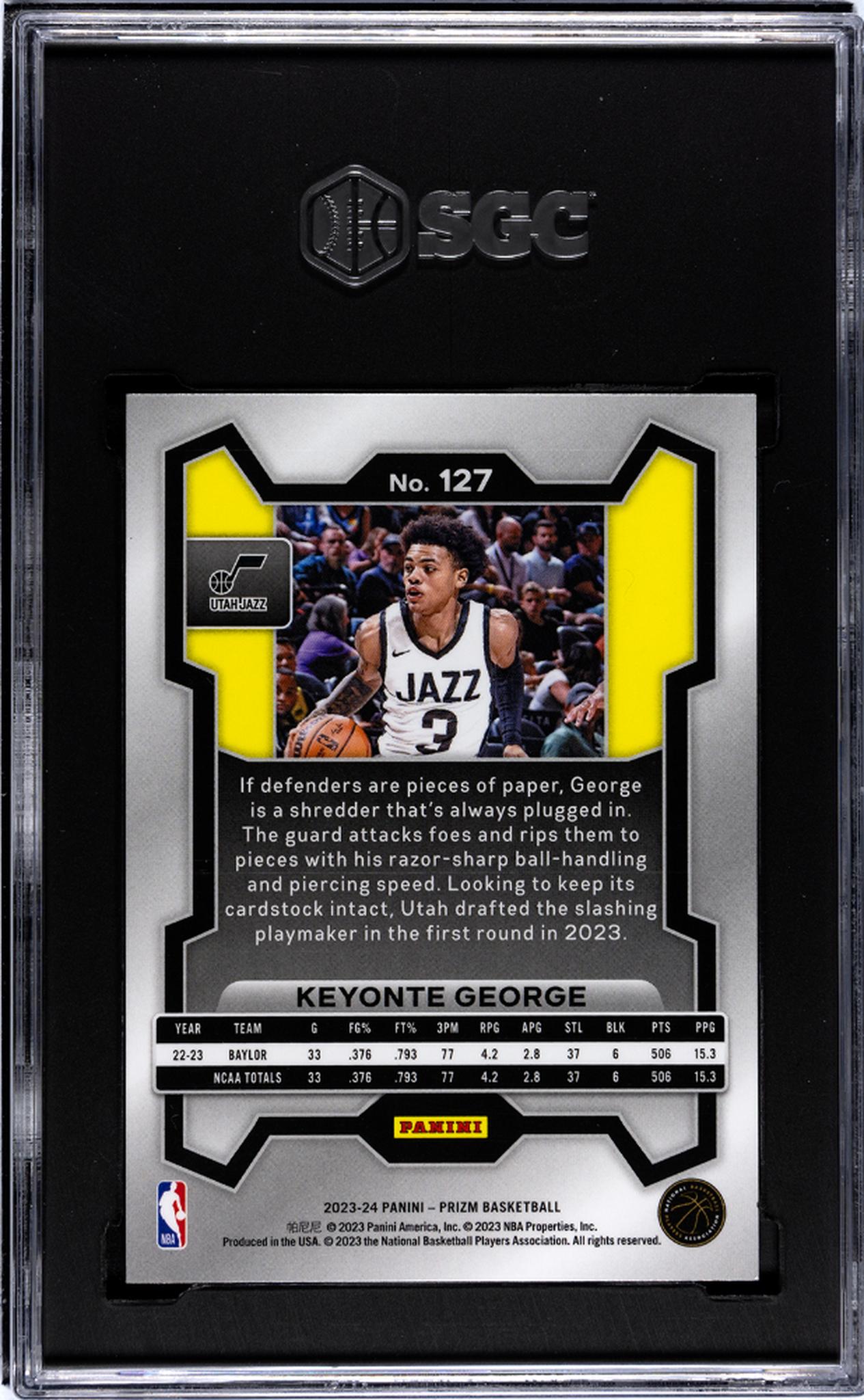 2023-24 Panini Prizm #127 Keyonte George SGC 9.5