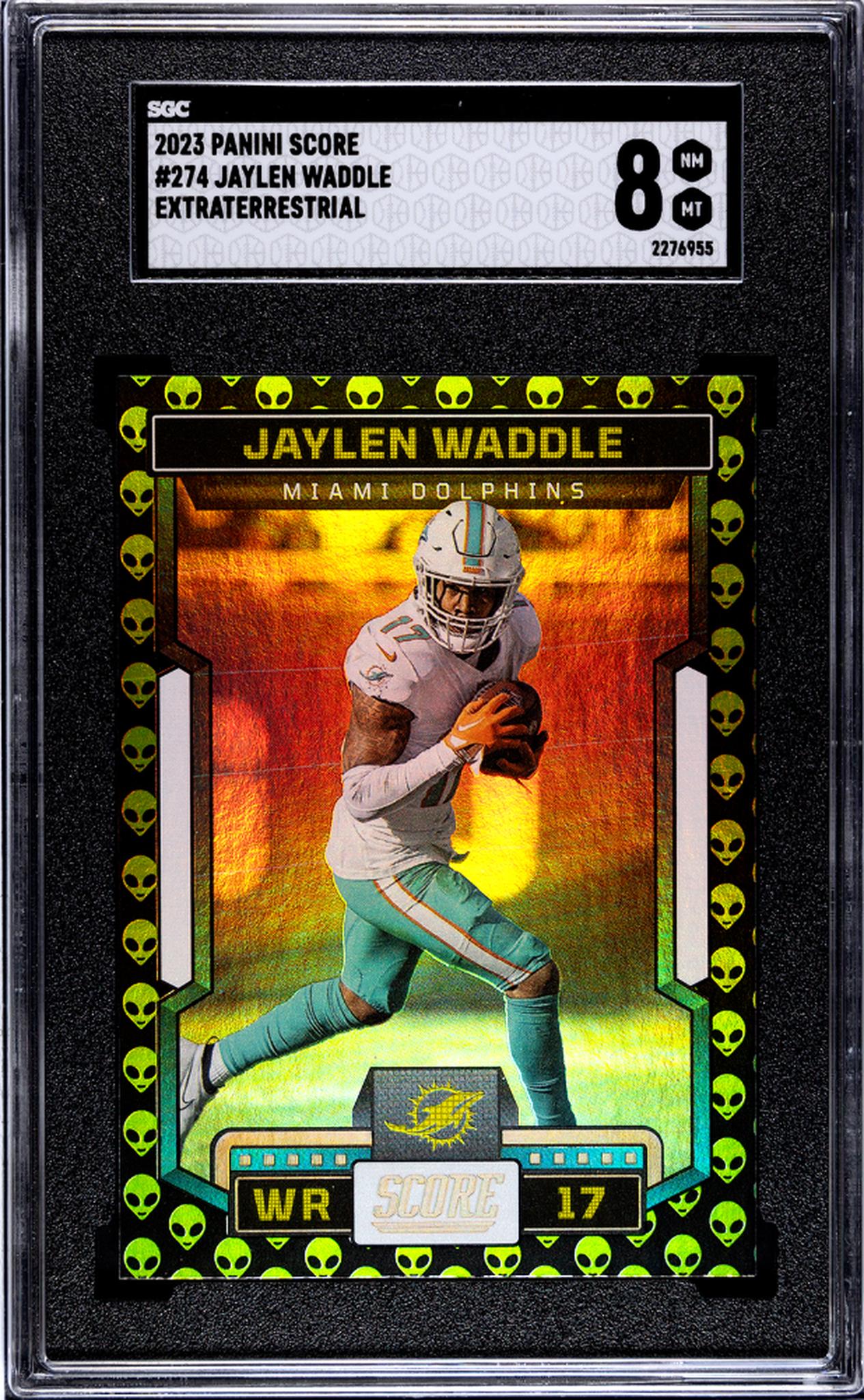 2023 Panini Score Jaylen Waddle Extraterrestrial #274 SGC 8