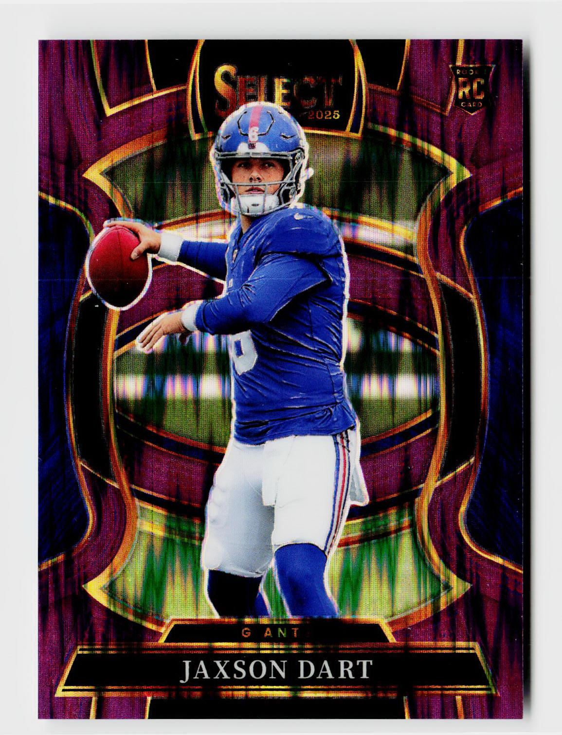 2025 Panini Select Jaxson Dart #93 Rookie Purple Shock RC /699 Concourse