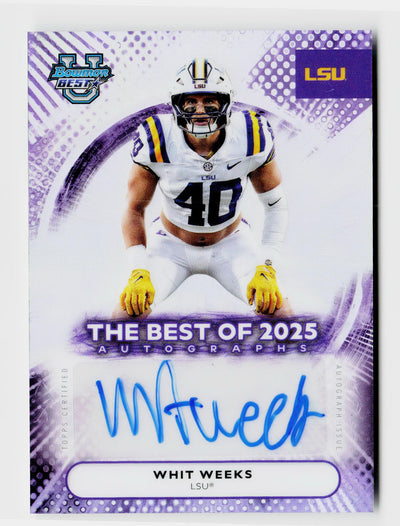 2025 Bowman's Best Whit Weeks Best of 2025 Auto #BOA-WW