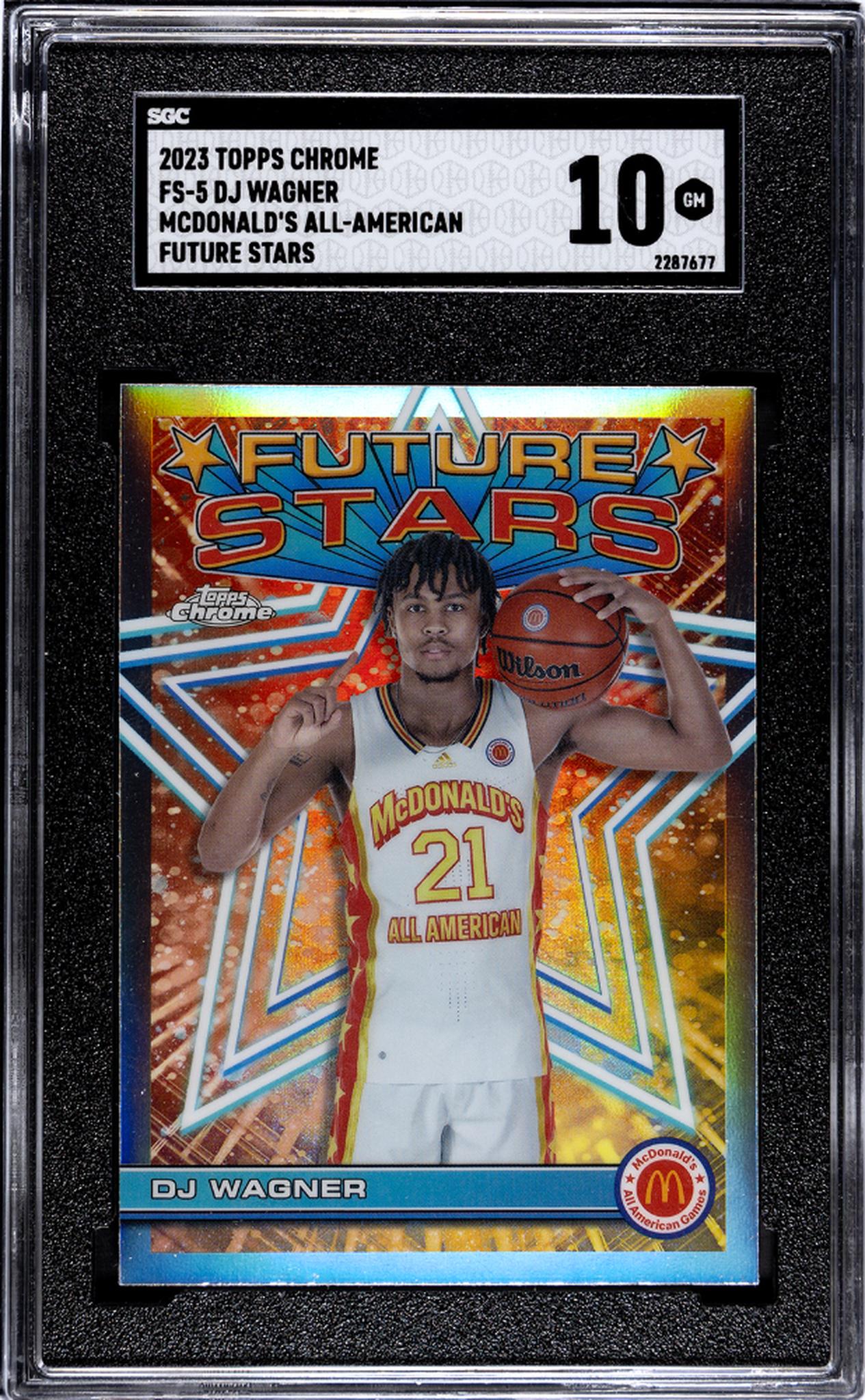 2023 Topps Chrome Mcdonald's All-American #FS-5 Dj Wagner Future Stars SGC 10