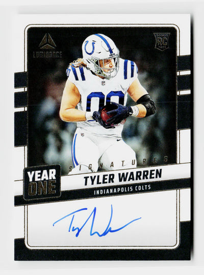 2025 Panini Luminance Tyler Warren #YOS-TWN Rookie RC Year One Signatures Auto RPS