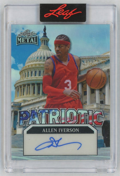 2025 Leaf Metal Independence Day Patriotic Allen Iverson Auto #P-AI1 1/1