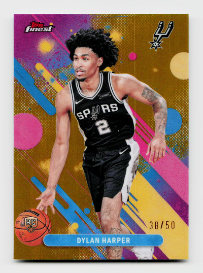 2026 Topps Finest Dylan Harper #2 Gold Rookie RC Refractor /50