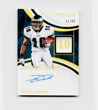 2025 Panini Immaculate DeSean Jackson #INS-DJN Immaculate Numbers /99 Auto