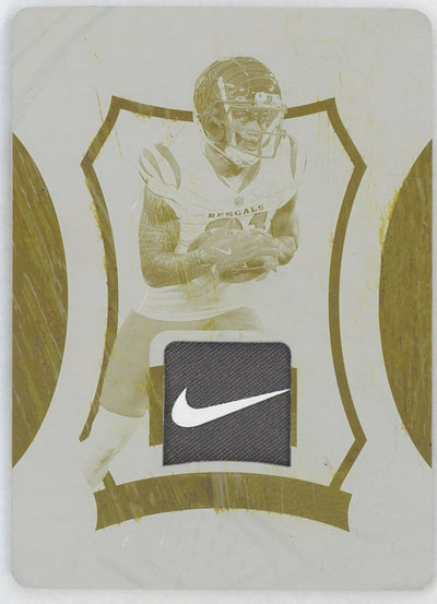 2024 Panini National Treasures Jermaine Burton #CM-JBN Printing Plate Nike Swoosh Patch 1/1