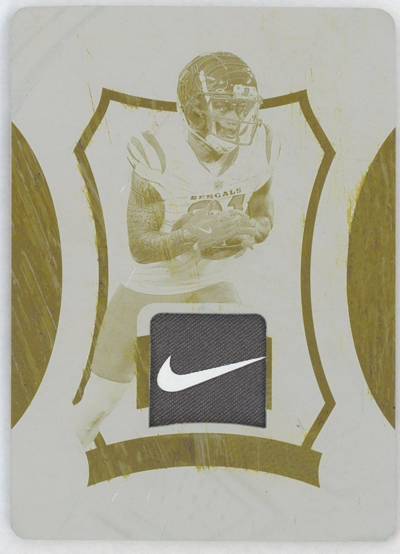 2024 Panini National Treasures Jermaine Burton #CM-JBN Printing Plate Nike Swoosh Patch 1/1