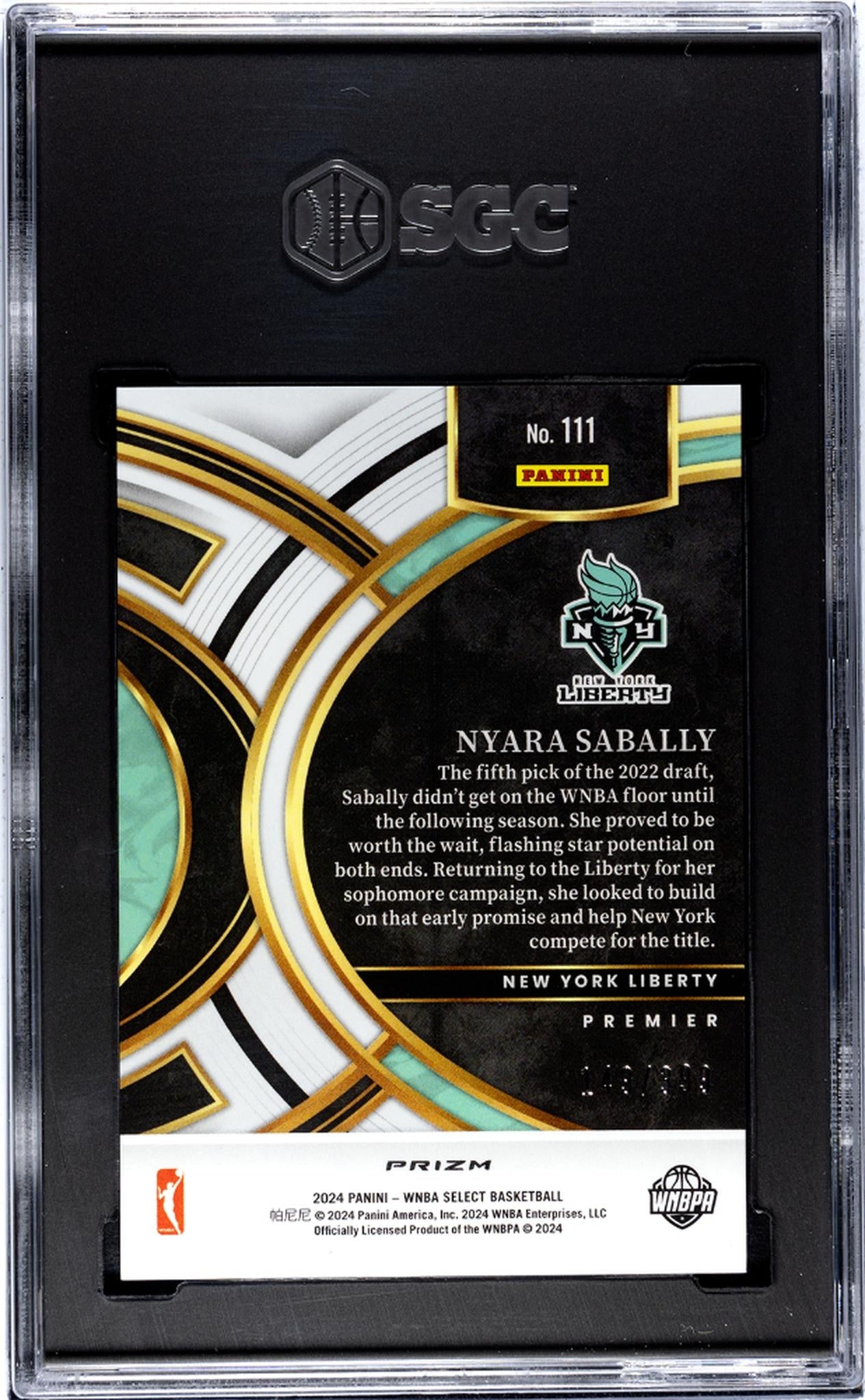 2024 Select #111 Nyara Sabally /399 SGC 9.5