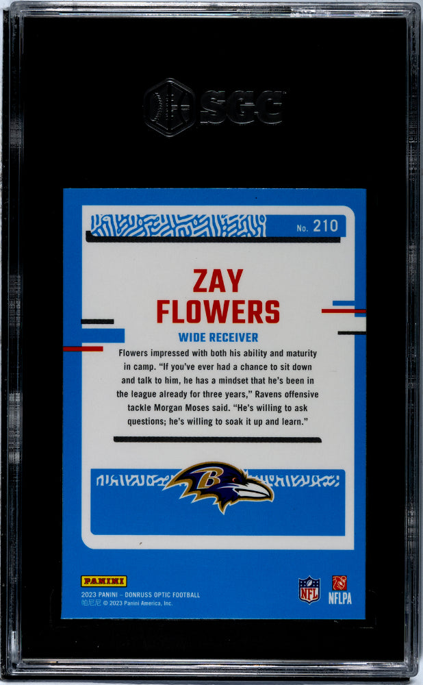 2023 Donruss Optic #210 Zay Flowers Rated Rookie SGC 9.5