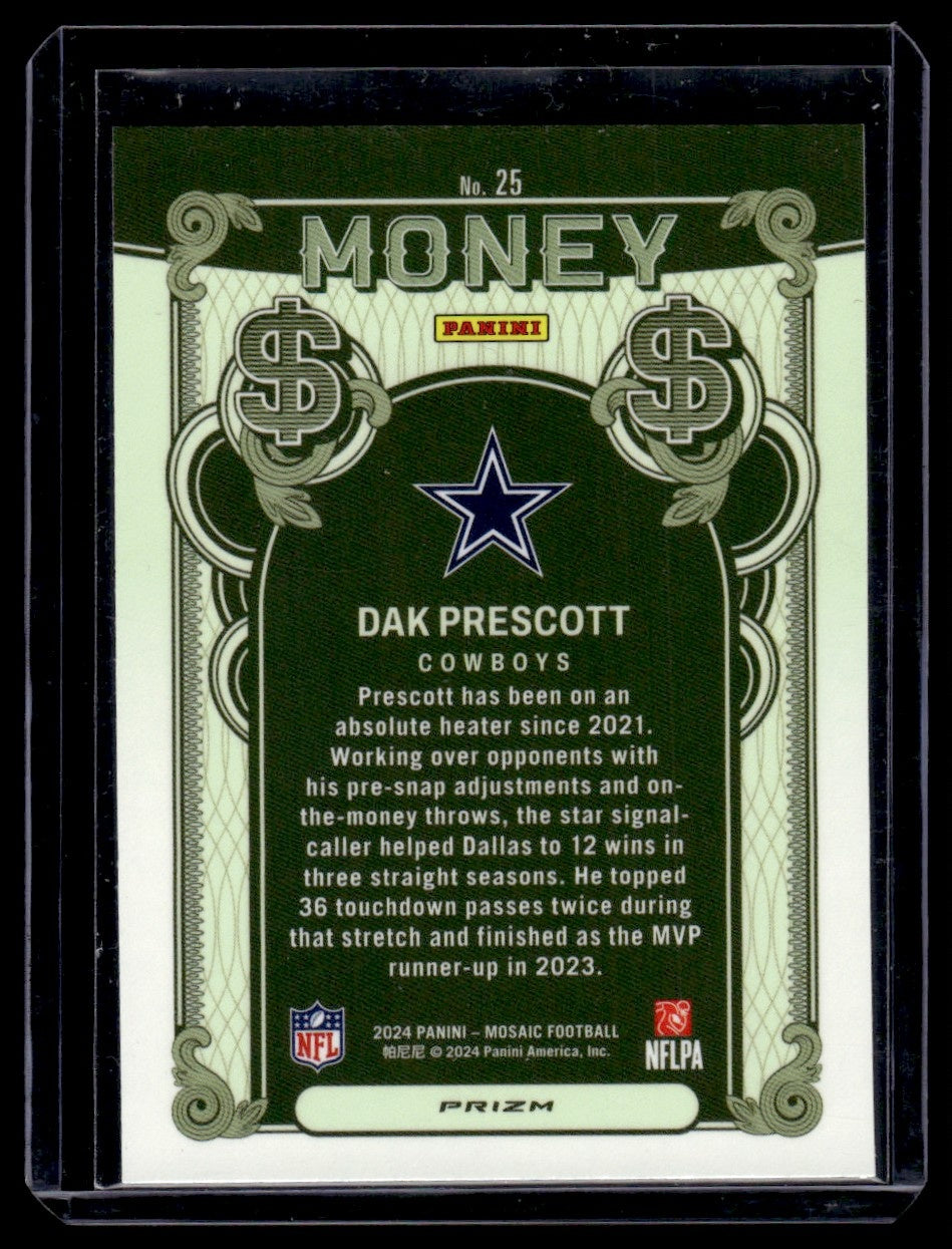 2024 Panini Mosaic Money Prizm Dak Prescott #25