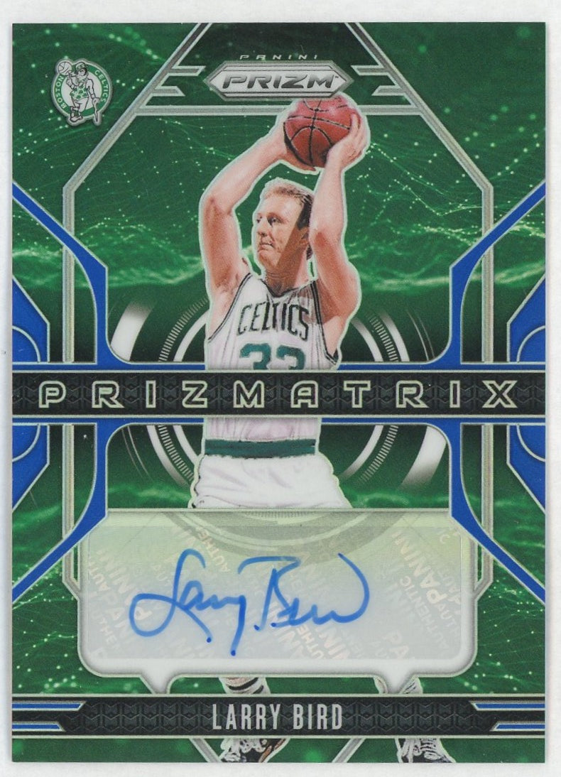 2024 Panini Prizm Larry Bird Blue Prizmatrix Auto /49 #PMX-LRB