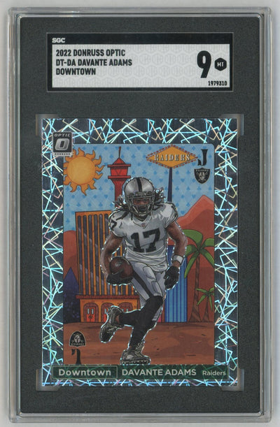 2022 Panini Donruss Optic Davante Adams #DT-DA Downtown SSP SGC 9