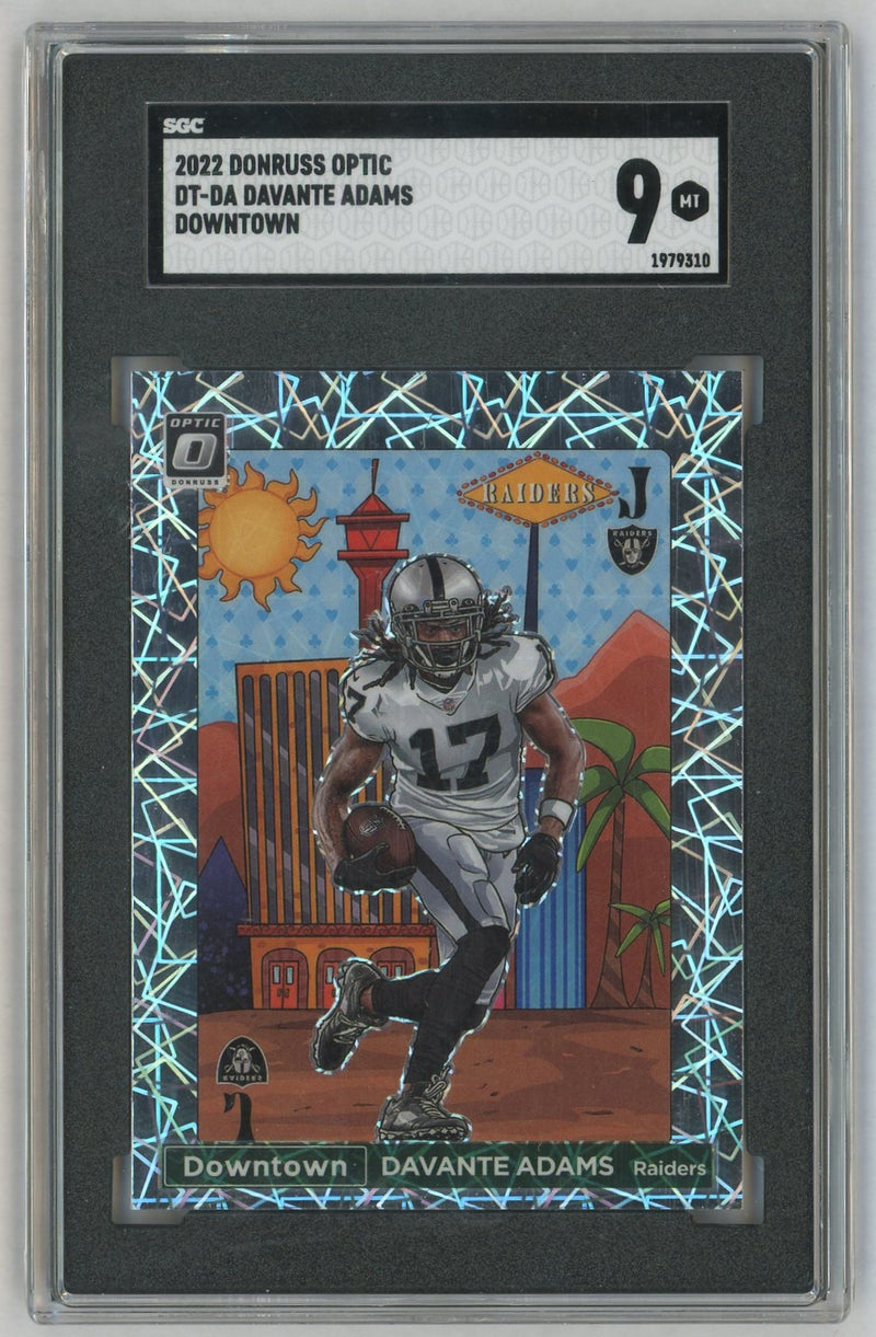 2022 Panini Donruss Optic Davante Adams #DT-DA Downtown SSP SGC 9