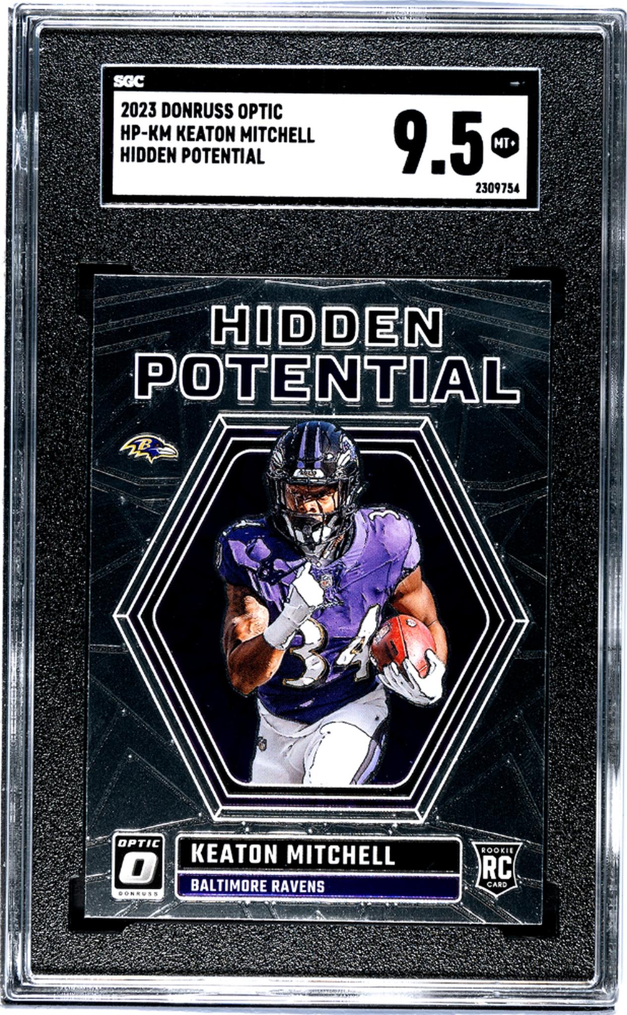 2023 Donruss Optic #HP-KM Keaton Mitchell Hidden Potential SGC 9.5