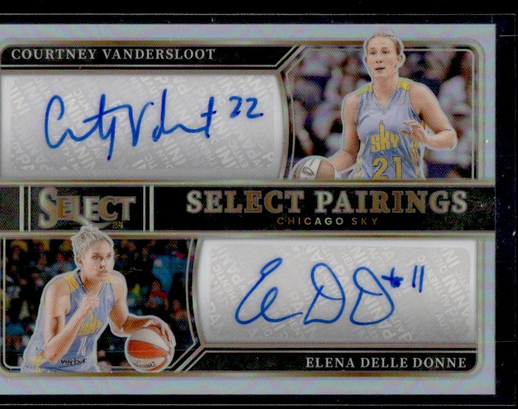 2024 Panini Select Courtney Vandersloot Elena Delle Donne Pairings /25 Auto 