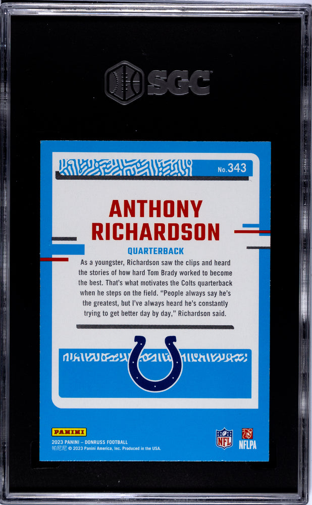 2023 Panini Donruss #343 Anthony Richardson  Rookie  SGC 8.5