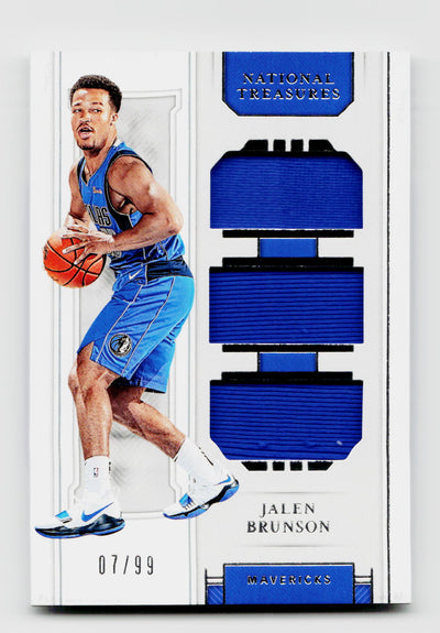 2018-19 Panini National Treasures Jalen Brunson #RT-JBR Triple Jersey Patch /99