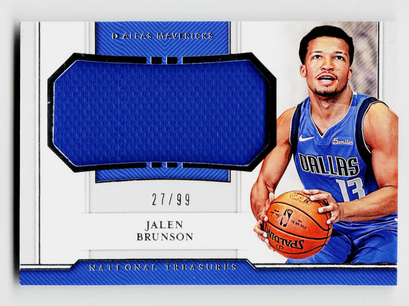 2018-19 Panini National Treasures Jalen Brunson Rookie Jumbo Material #RJ-JBR Jersey Patch RC /99