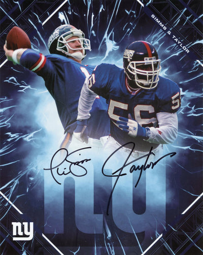 Phil Simms & Lawrence Taylor Fanatics Emanate Autograph /10