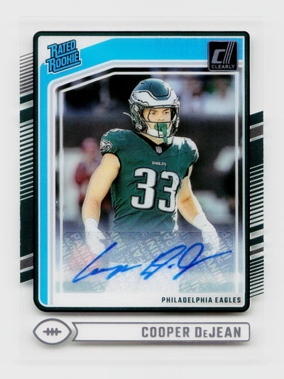 2024 Panini Clearly Donruss Cooper DeJean #72 Rated Rookie RC Auto