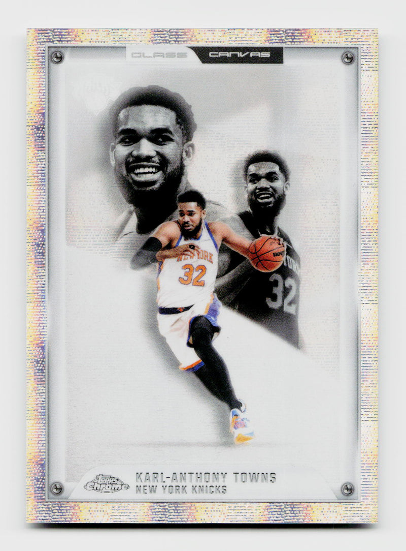 2025-26 Topps Chrome Update Glass Canvas SSP Karl-Anthony Towns #GC-8